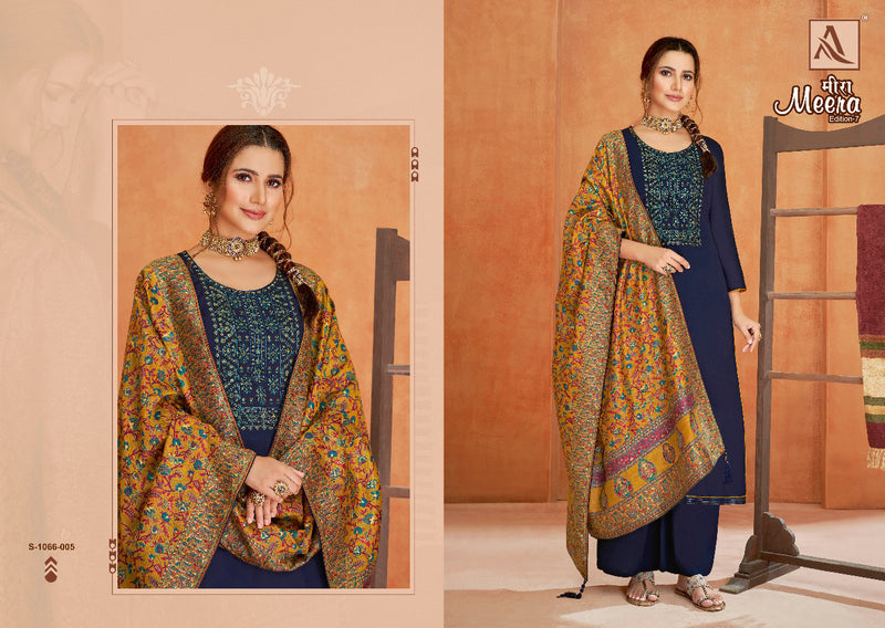 Alok Suit Meera Edition Vol 7 Jam Cotton With Fancy Work Stylish Designer Salwar Kameez