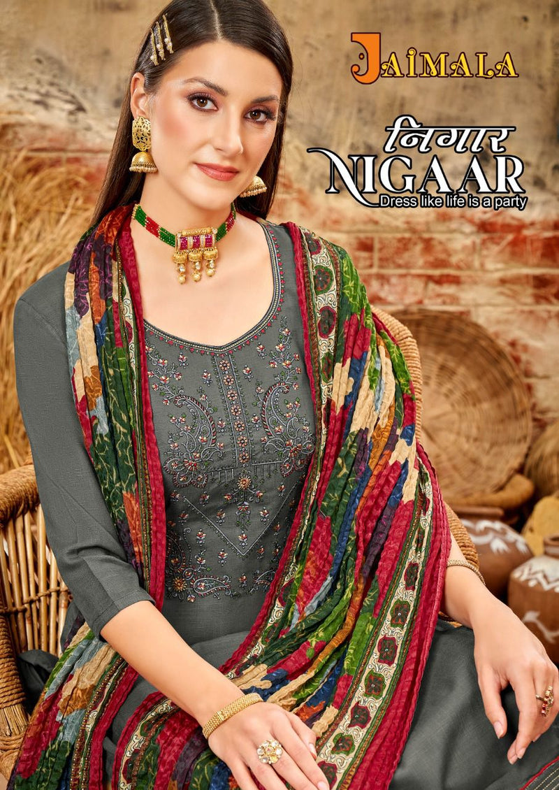 Alok Suit Nigaar Rayon With Heavy Embroidery Work Stylish Designer Casual Look Salwar Suit