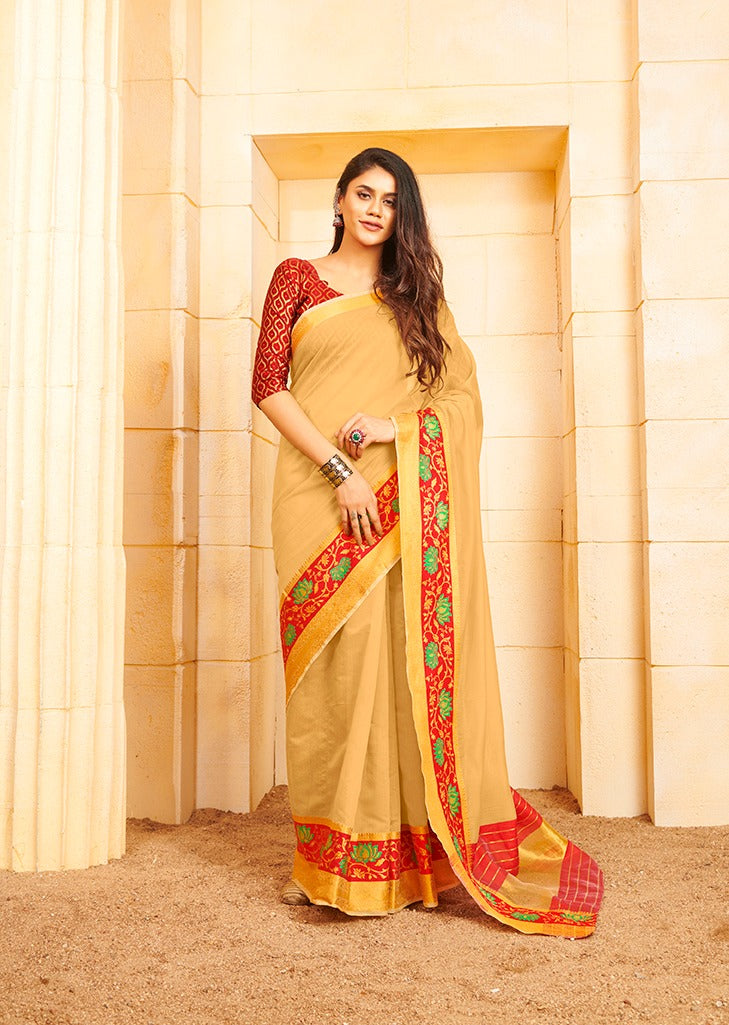 Shangrila Nikita Silk Fancy Saree With Weaving Blouse In Soft Silk