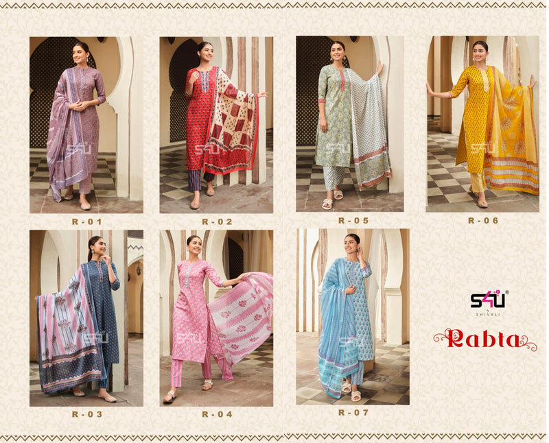 S4u Shivali Rabta Pure Cotton With Fancy Printed Work Stylish Designer Casual Wear Kurti