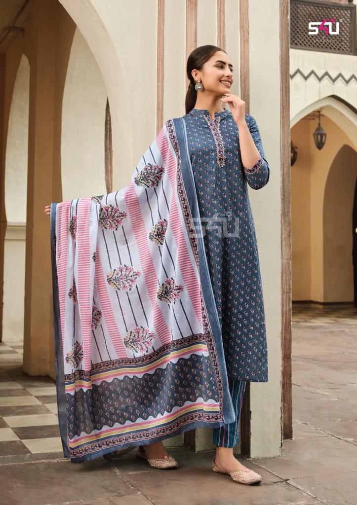 S4u Shivali Rabta Pure Cotton With Fancy Printed Work Stylish Designer Casual Wear Kurti