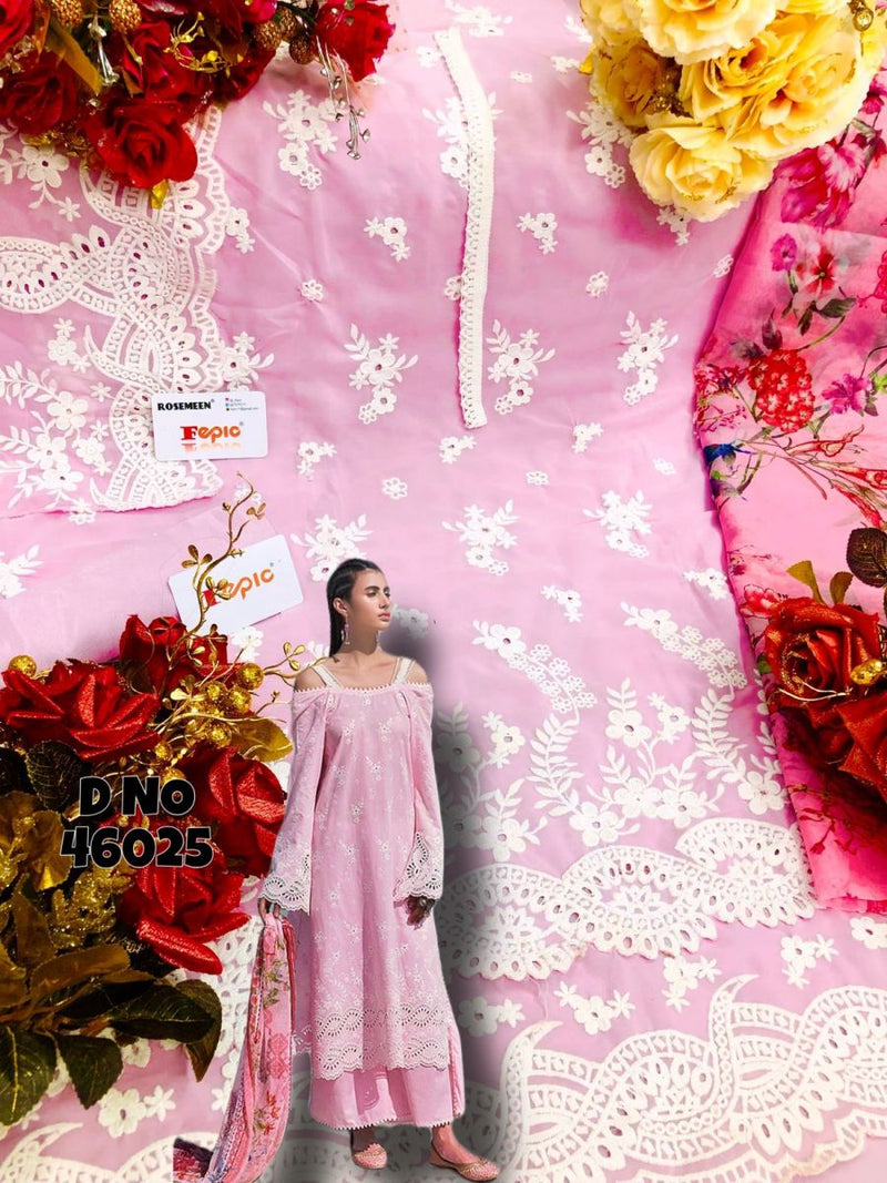 Fepic Rosemeen Image Chikankari Collection Fox Georgette Pakistani Style Party Wear Salwar Suits