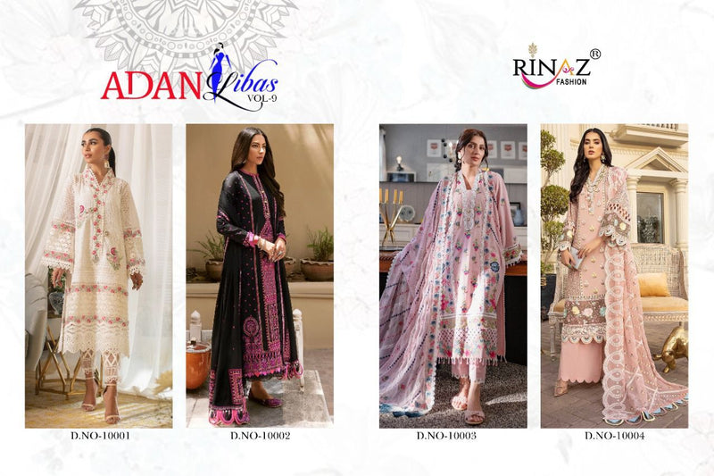 Rinaz Adan Libas Vol 9 Cambric Cotton With Heavy Embroidery Work