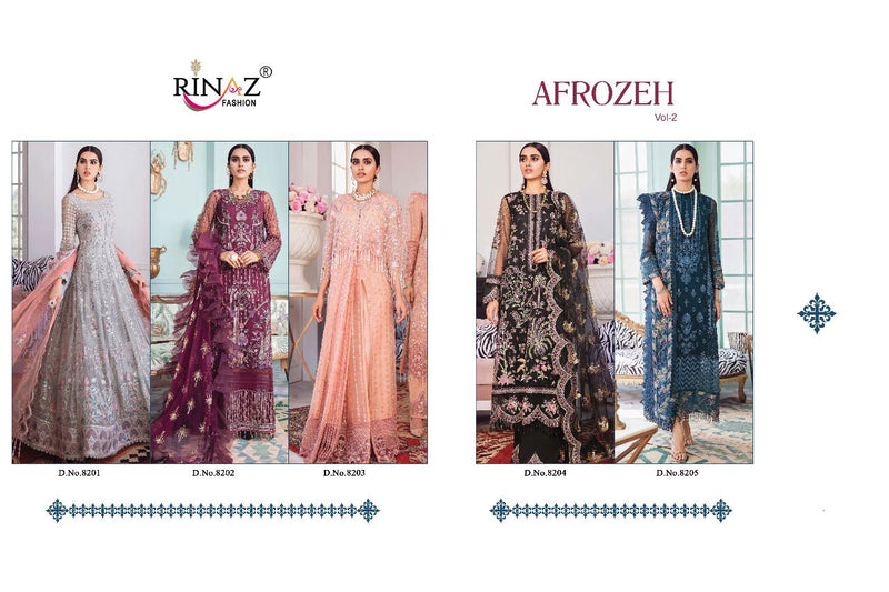 Rinaz Fashion Afroze Vol 2 Faux Georgette Fox Jorjet With Heavy Embroidery Salwar Suit