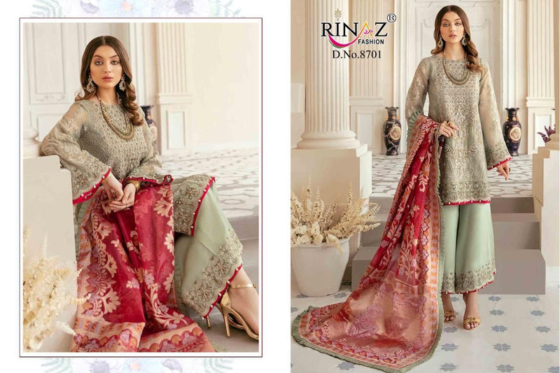 Rinaz Fashion Block Buster Vol 12 Fox Georgette With Heavy Embroidery Work Wedding Wear Pakistani Salwar Kameez