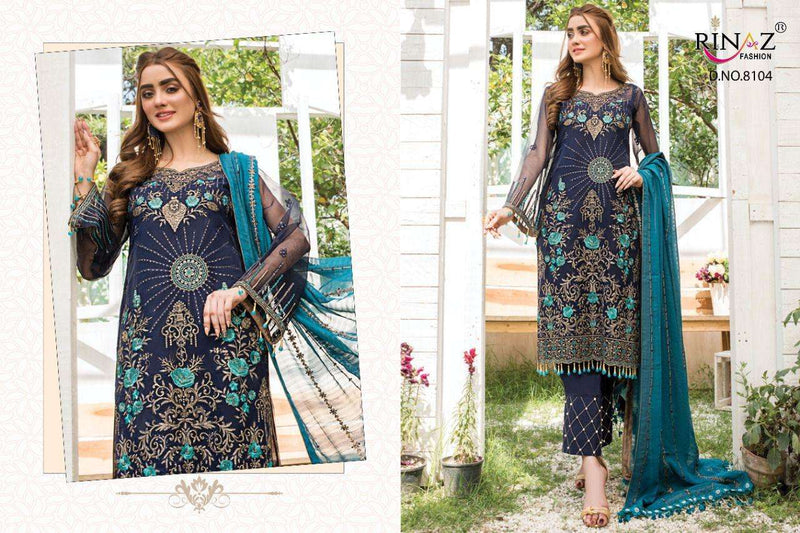 Rinaz Fashion Maryam's Gold Vol 12 Faux Georgette Embroidered Pakistani Suit