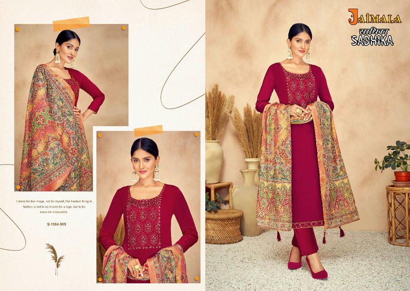 Alok Suit Sadhika Jam Cotton Dyed With Fancy Embroidery And Swarovski Diamond Work Stylish Salwar Kameez