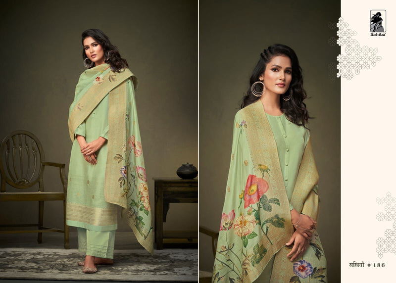 Sahiba Sakhiyan Jacquard Fancy Designer Party Wear Salwar Suits