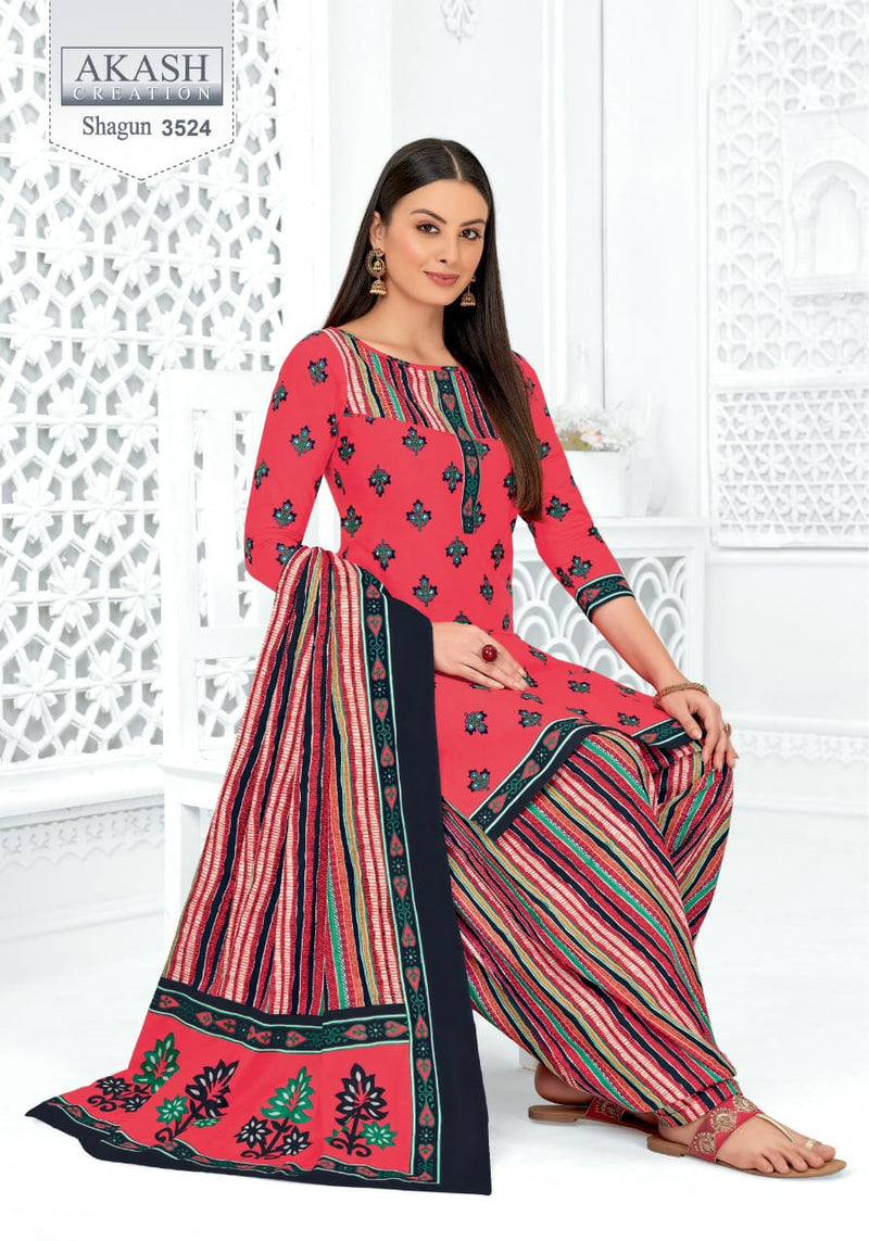 Akash Creation Shagun Vol 35 Pure Cotton With Heavy Beautiful Work Stylish Designer Casual Look Fancy Salwar Kameez