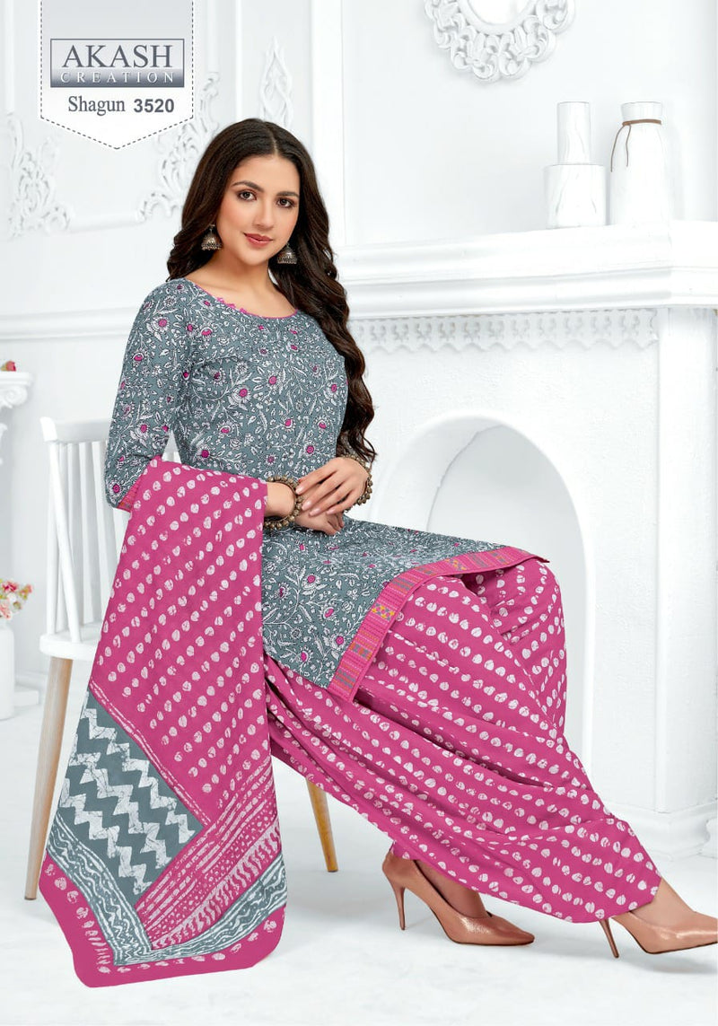 Akash Creation Shagun Vol 35 Pure Cotton With Heavy Beautiful Work Stylish Designer Casual Look Fancy Salwar Kameez