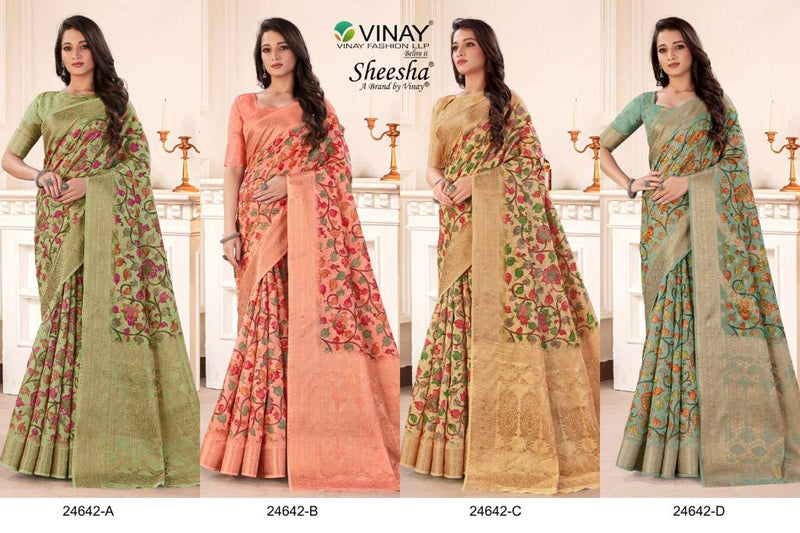 Vinay Fashion Ns 24642 Silk Jacquard Beautiful Party Wear Sarees