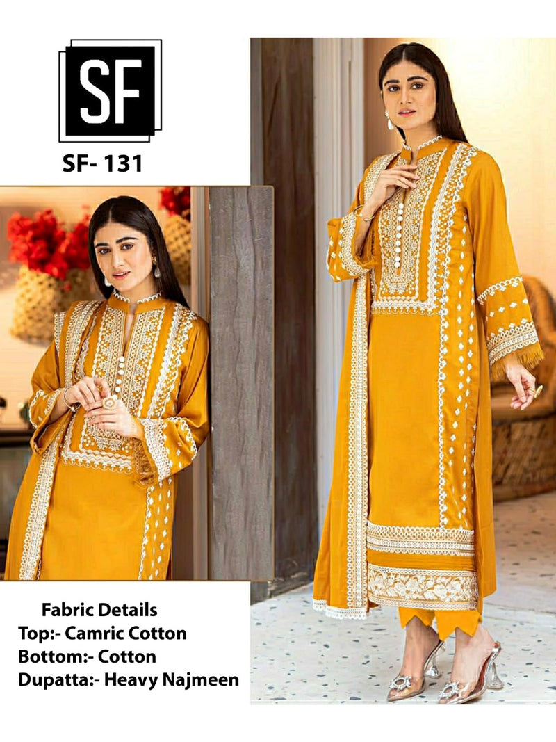 Sf Presents Dno 131 Georgette With Heavy Emroidery Moti Work Stylish Designer Salwar Suit