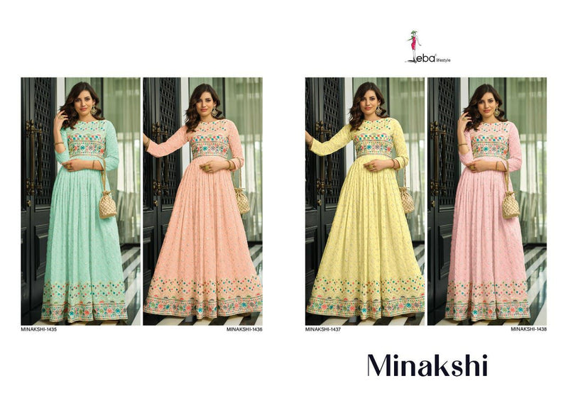 Eba Lifestyle Dno Minakshi Georgette With Heavy Emboidery Work Stylish Designer Party Wear Kurti
