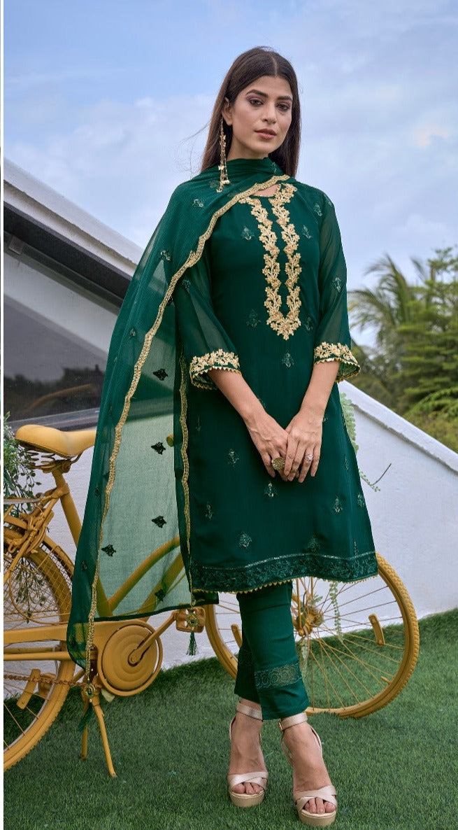 Deepsy Suit Dno D 250 Georgette With Heavy Embroidery work Stylish Designer Party Wear Pret Kurti