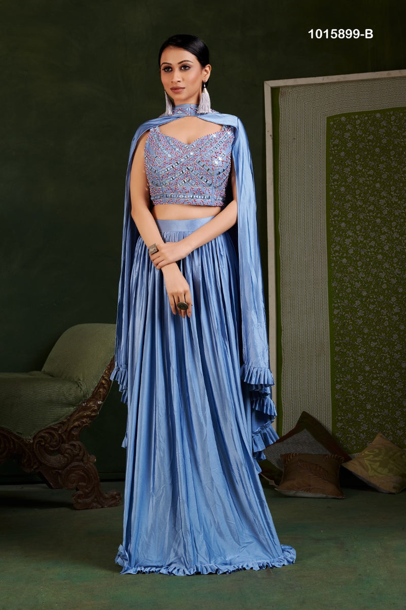 Amoha Trendz Dno 1015899 Imported Lycra With Hand Work Stylish Designer Party Wear Sarees