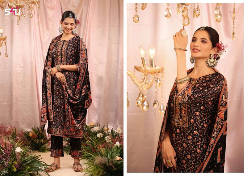 S4u Shivali Noor Velvet With Beautiful Fancy Work Stylish Designer Party wear Fancy Kurti
