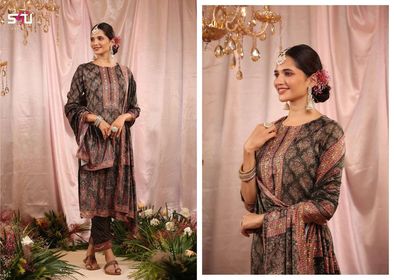 S4u Shivali Noor Velvet With Beautiful Fancy Work Stylish Designer Party wear Fancy Kurti