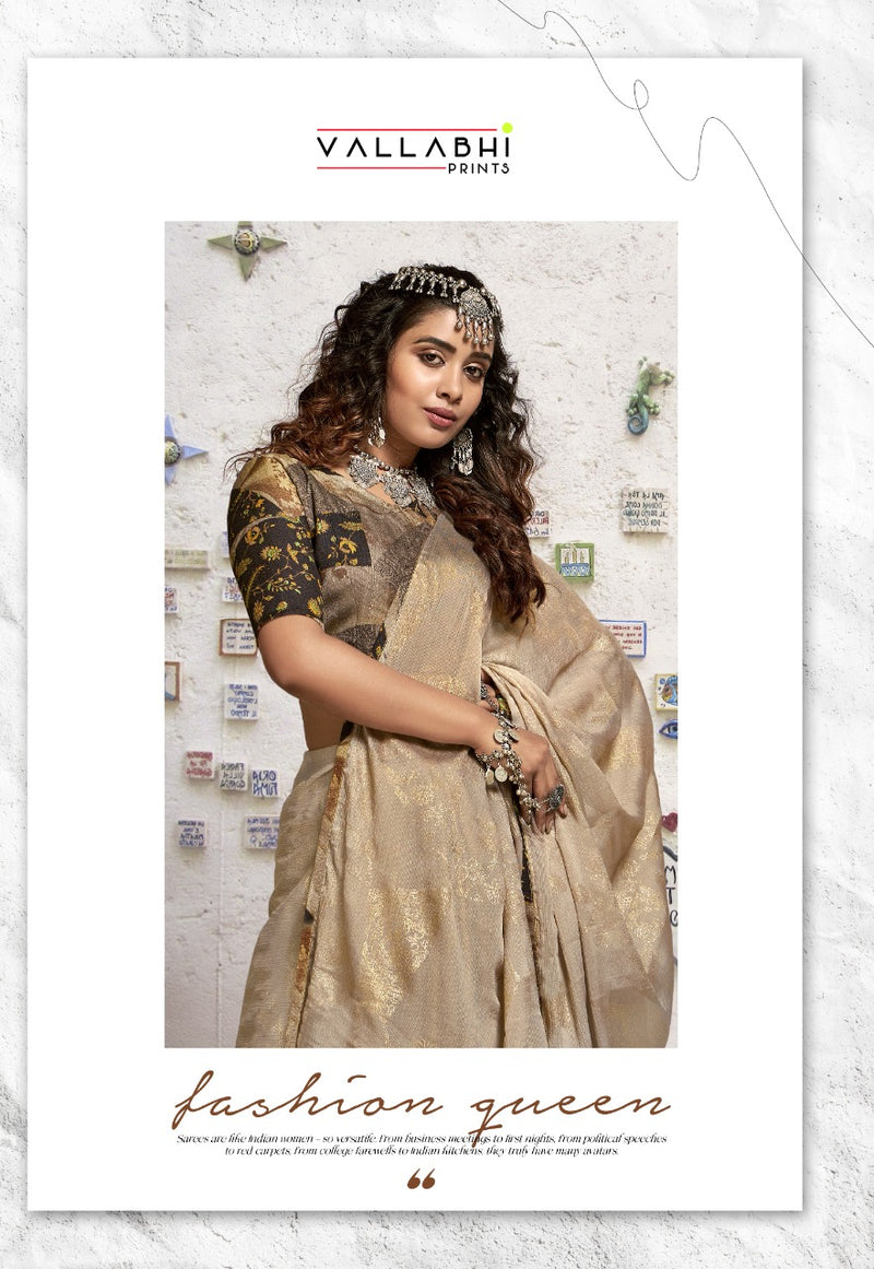 Vallabhi Print Shanaya Chinnon Chiffon Stylish Designer Party Wear Sarees
