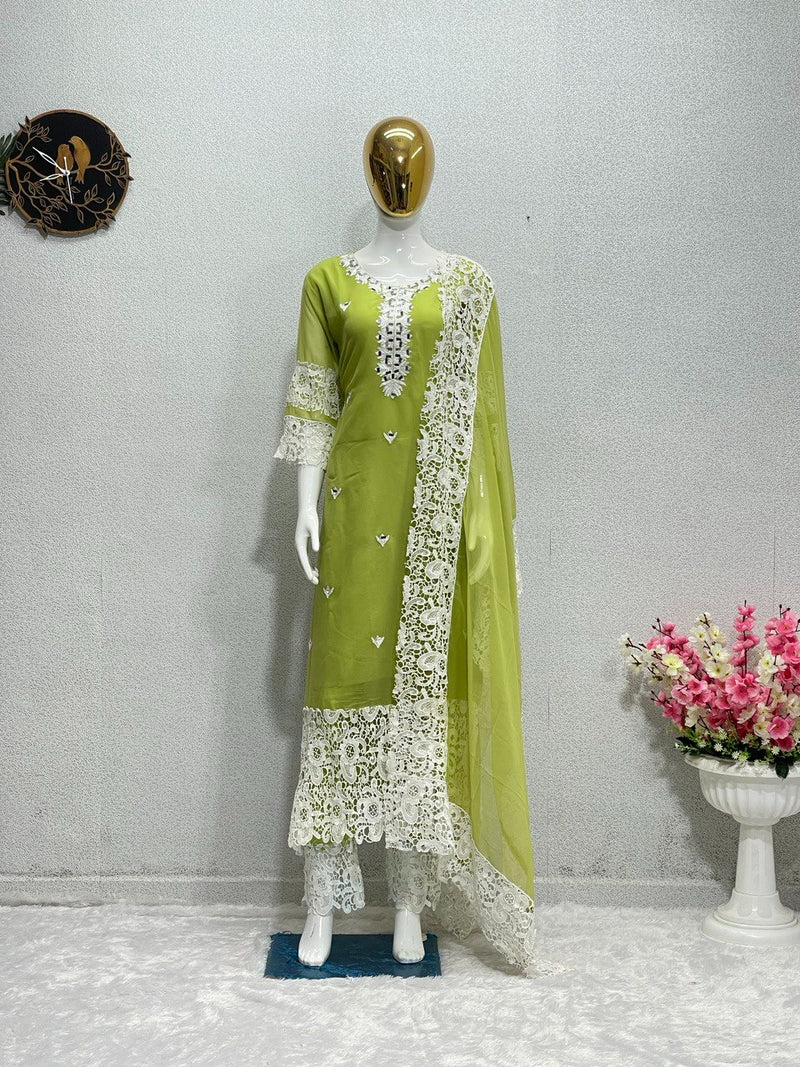 BP D NO 105 Georgette With Mirror Work Pakistani Salwar Suit Collection