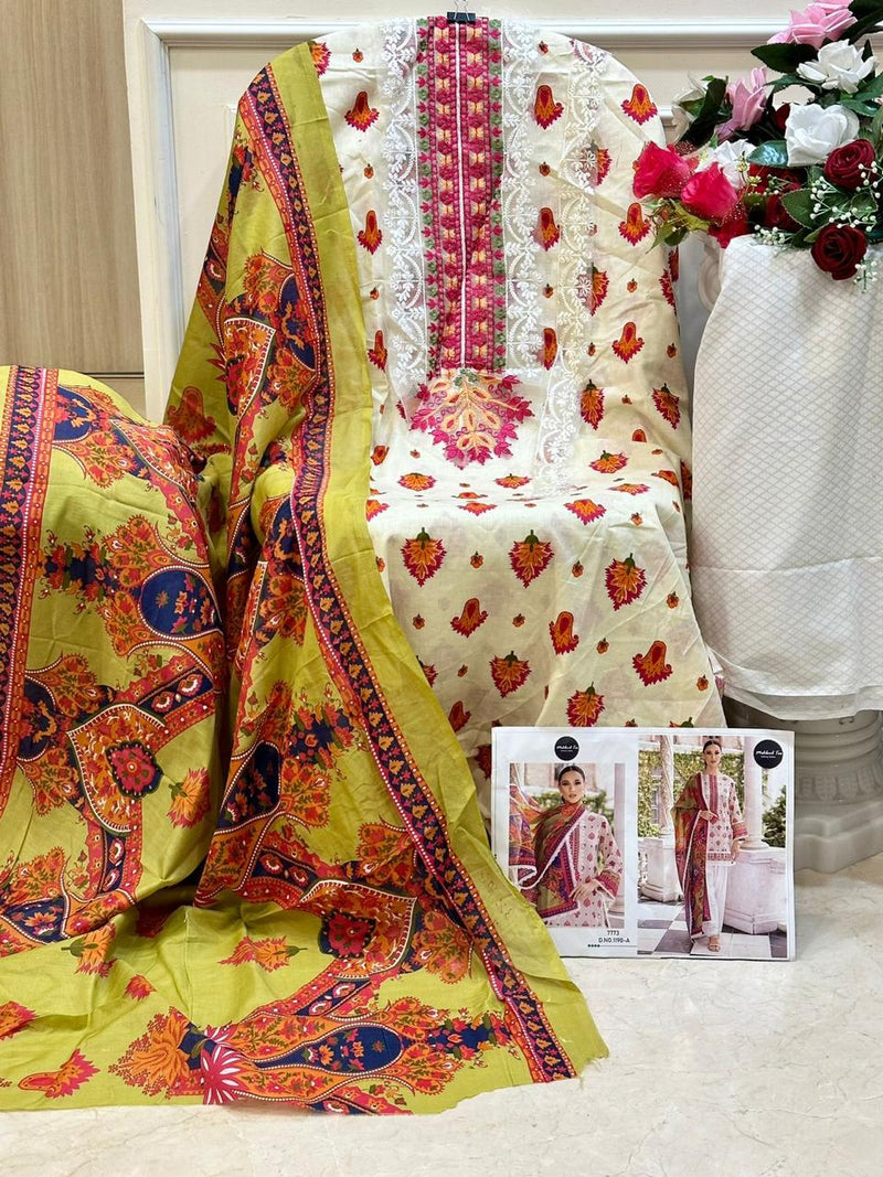 Mehboob Tex Maria B Mprint Spring Summer Collection D No 1190 A & B Cotton Suits