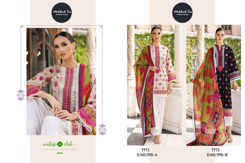 Mehboob Tex Maria B Mprint Spring Summer Collection D No 1190 A & B Cotton Suits