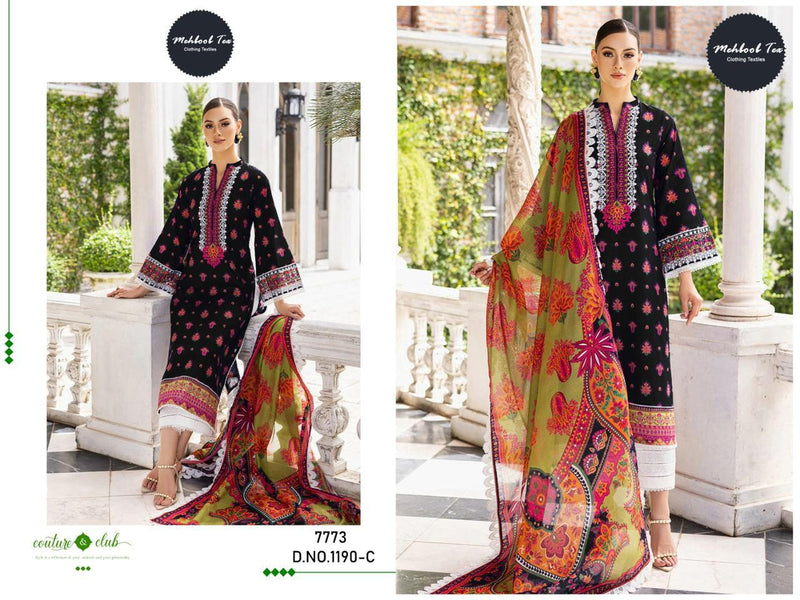 Mehboob Tex Maria B Mprint Spring Summer Collection D No 1190 A & B Cotton Suits