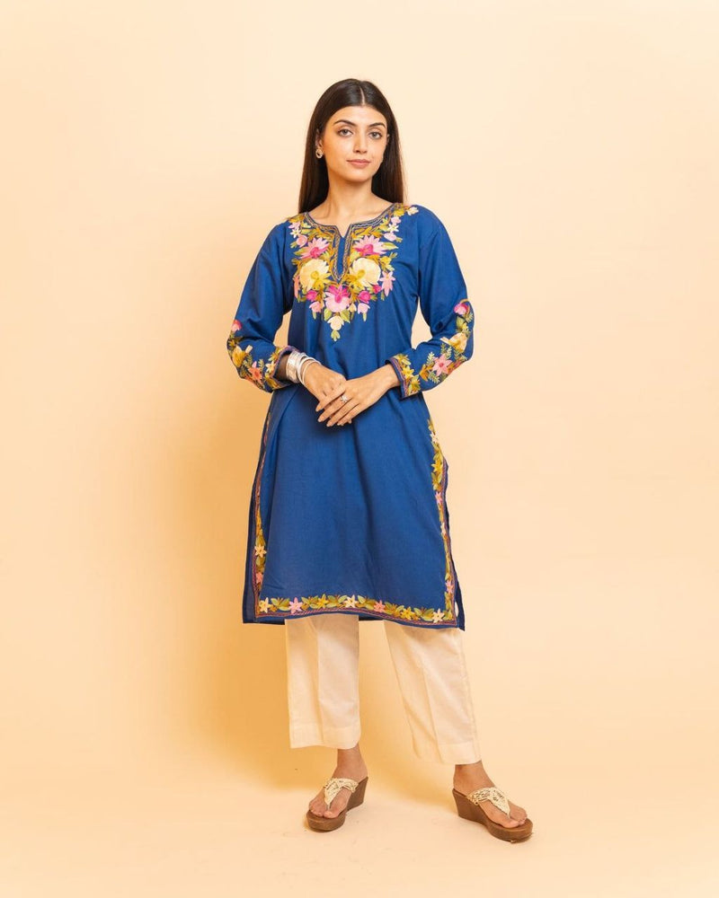 Bp 9277 Viscose With Embroidery Work Designer Fancy Short Kurti With Pant
