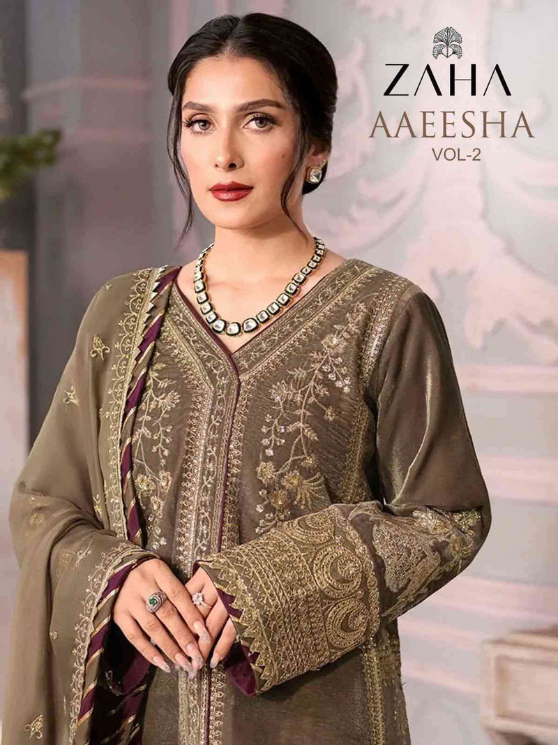 Zaha Aaeesha Vol 2 Georgette With Heavy Embroidered Pakistani Suits