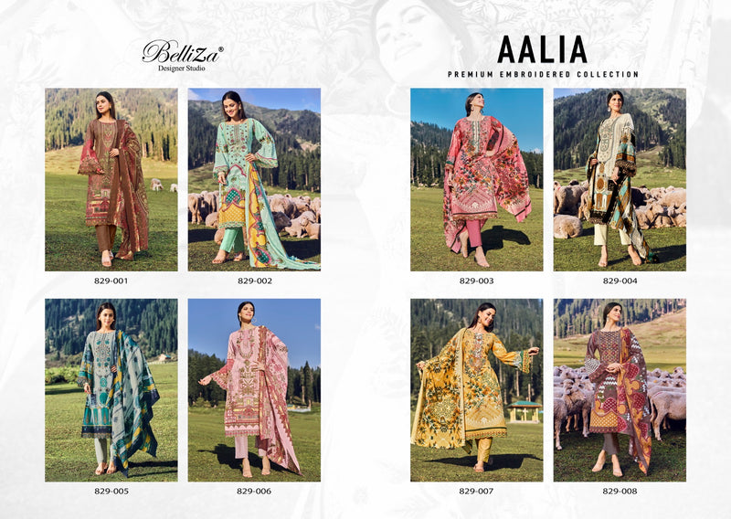 Belliza Designer Studio Aalia Cotton Digital Printed Embroidered Suit Collection