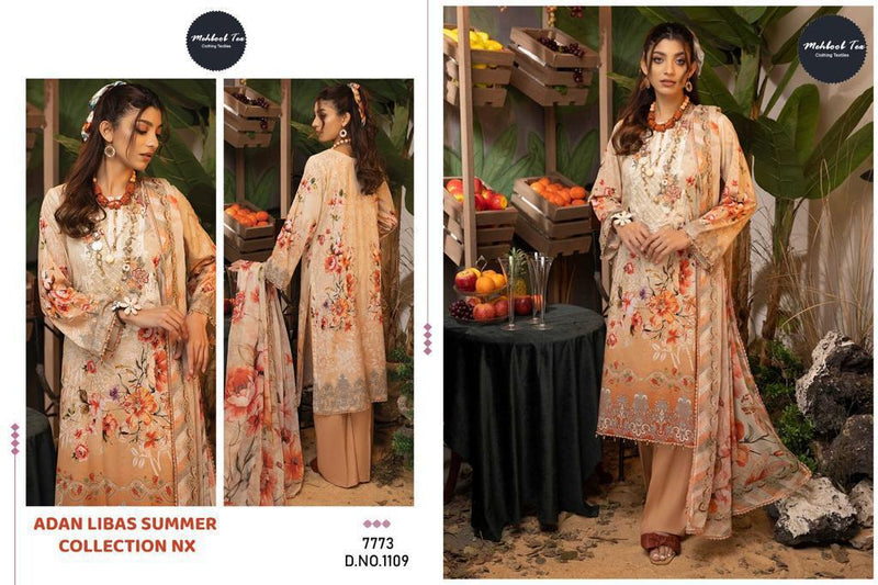 Mehboob Tex Adan Libaas Summer Nx Cotton Print With Fancy Patch Embroidery Designer Salwar Kameez
