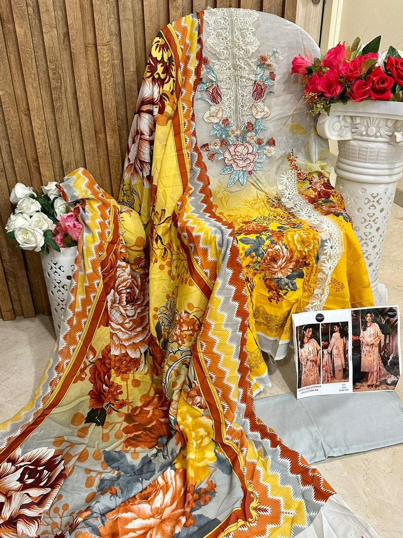Mehboob Tex Adan Libaas Summer Nx Cotton Print With Fancy Patch Embroidery Designer Salwar Kameez