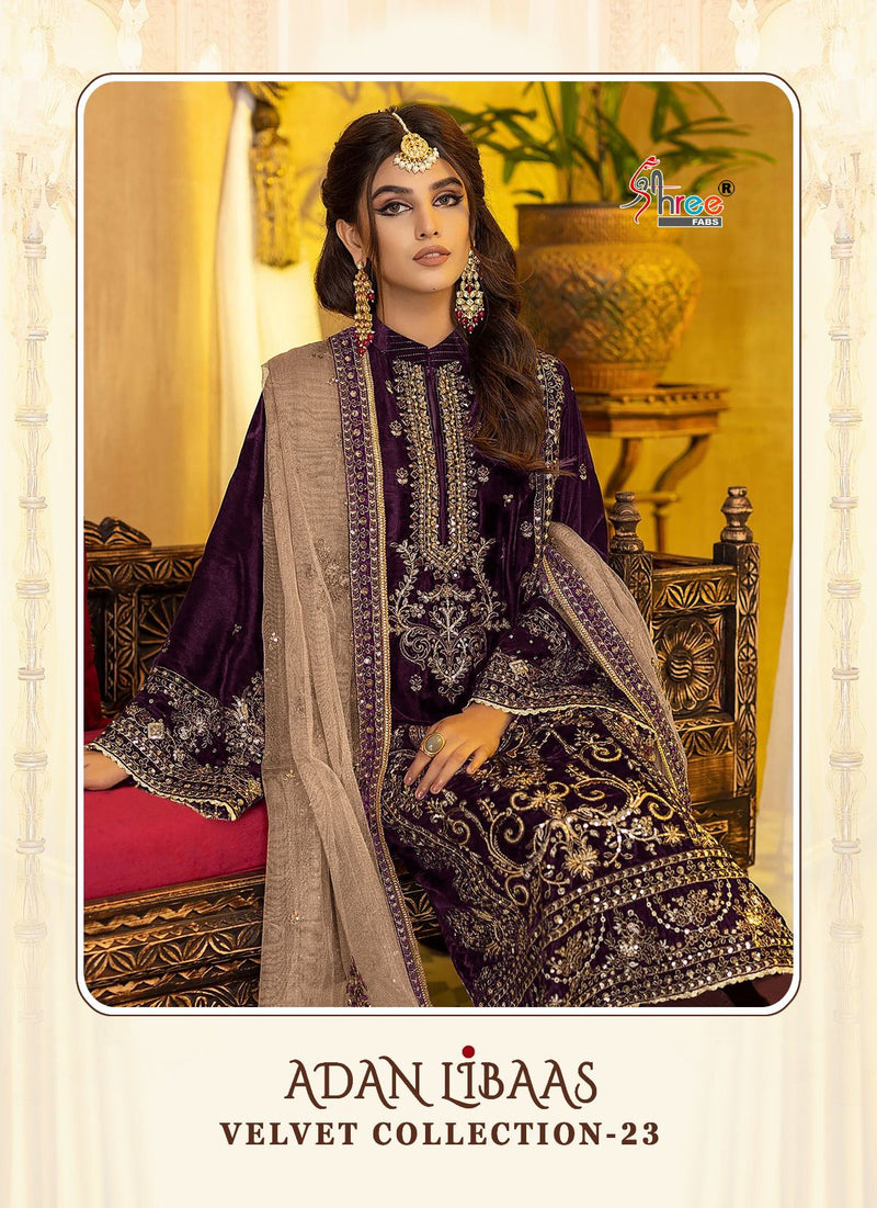 Shree Fabs Adan Libaas Velvet Collection 23 Velvet Pakistani Suits Collection