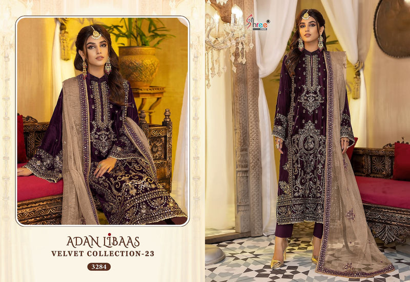 Shree Fabs Adan Libaas Velvet Collection 23 Velvet Pakistani Suits Collection