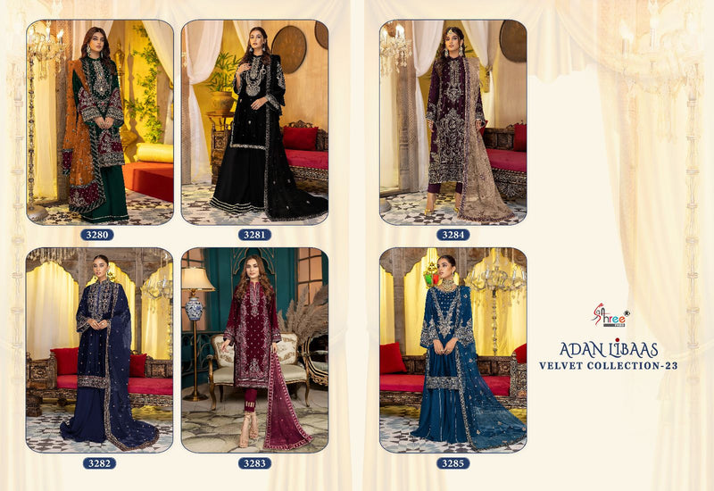 Shree Fabs Adan Libaas Velvet Collection 23 Velvet Pakistani Suits Collection