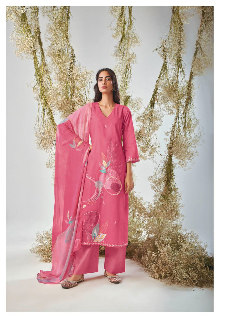 Ganga Adelia Cotton Printed With Hand Work Designer Salwar Suits