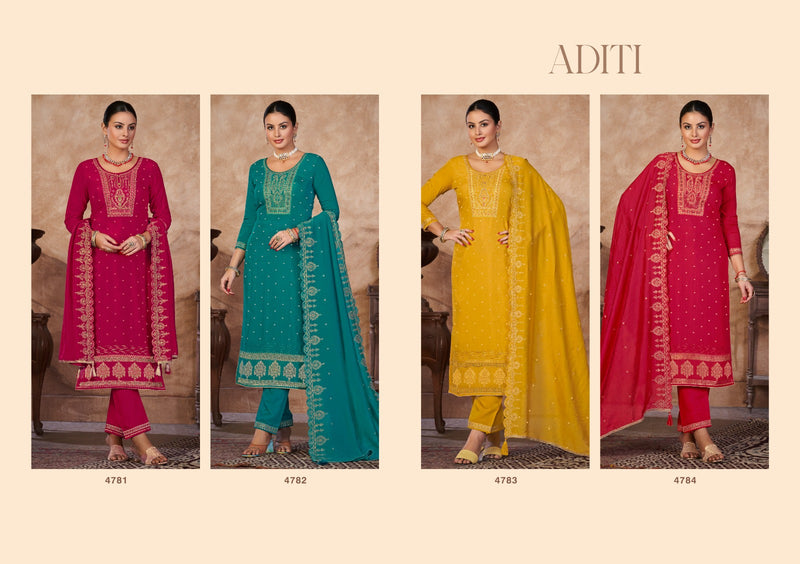 Rangoon Aditi Jacquard With Embroidery Work Exclusive Designer Suit Collection