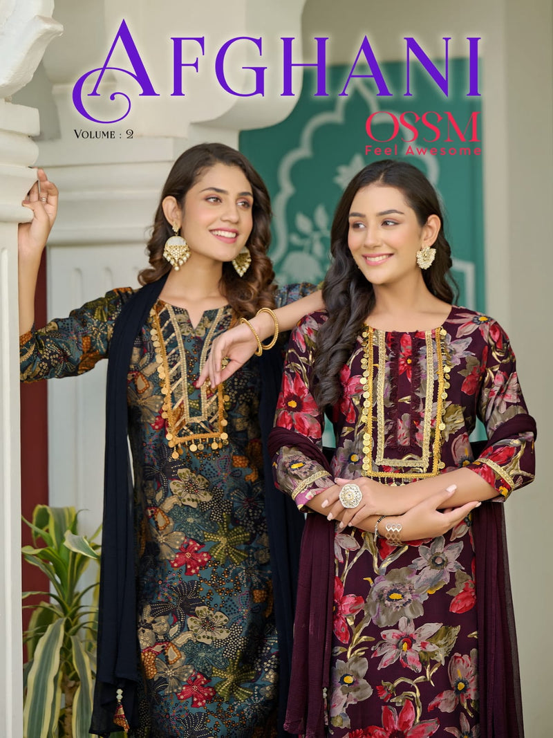 Ossm Afghani Vol 2 Modal Premium Chanderi Designer Exclusive Kurtis Collection