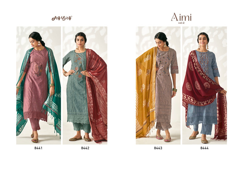Jay Vijay Aimi Vol 2 Cotton With Fancy Embroidery Designer Suits
