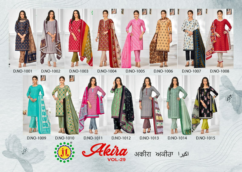Jt Akira Vol 29 Cotton Printed Regular Wear Salwar Suit Collection