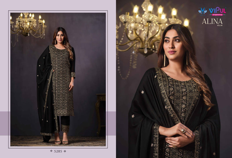 Vipul Alina Vol 4 Georgette With Heavy Embroidery Designer Suits