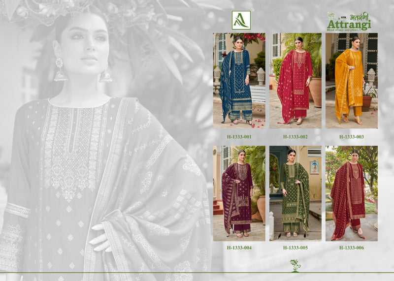 Alok Suits Attrangi Pashmina Designer Heavy Work Suits Collection