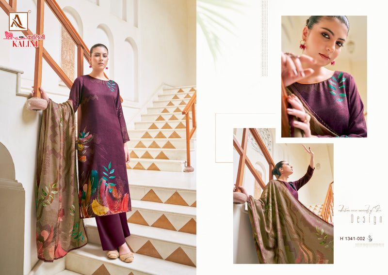 Alok Suits Kalini Pashmina Digital Printed With Hand Work Winter Suit Collection