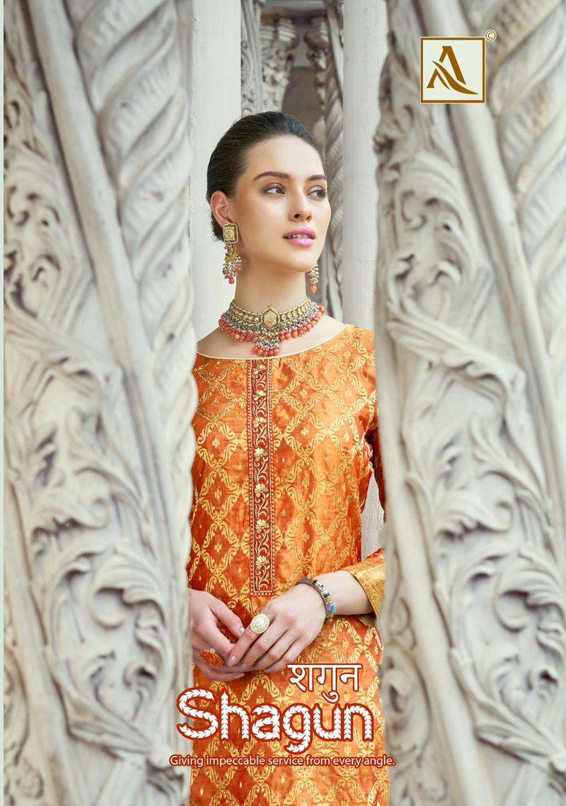 Alok Suits Shagun Jacquard Banarasi Style Designer Salwar Suit Collection