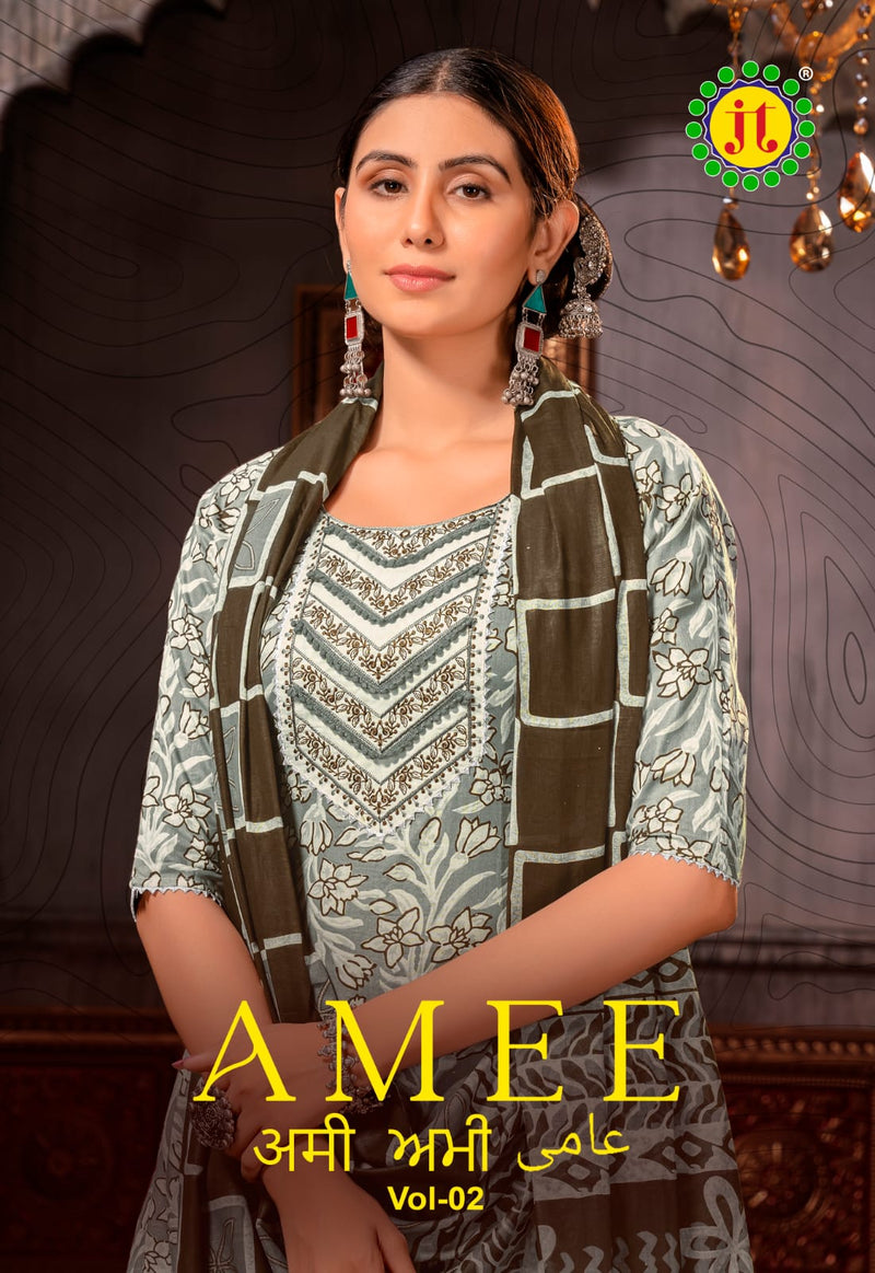 Jt Amee Vol 2 Lawn Cotton Printed Fancy Embroidery Casual Wear Kurti Collection