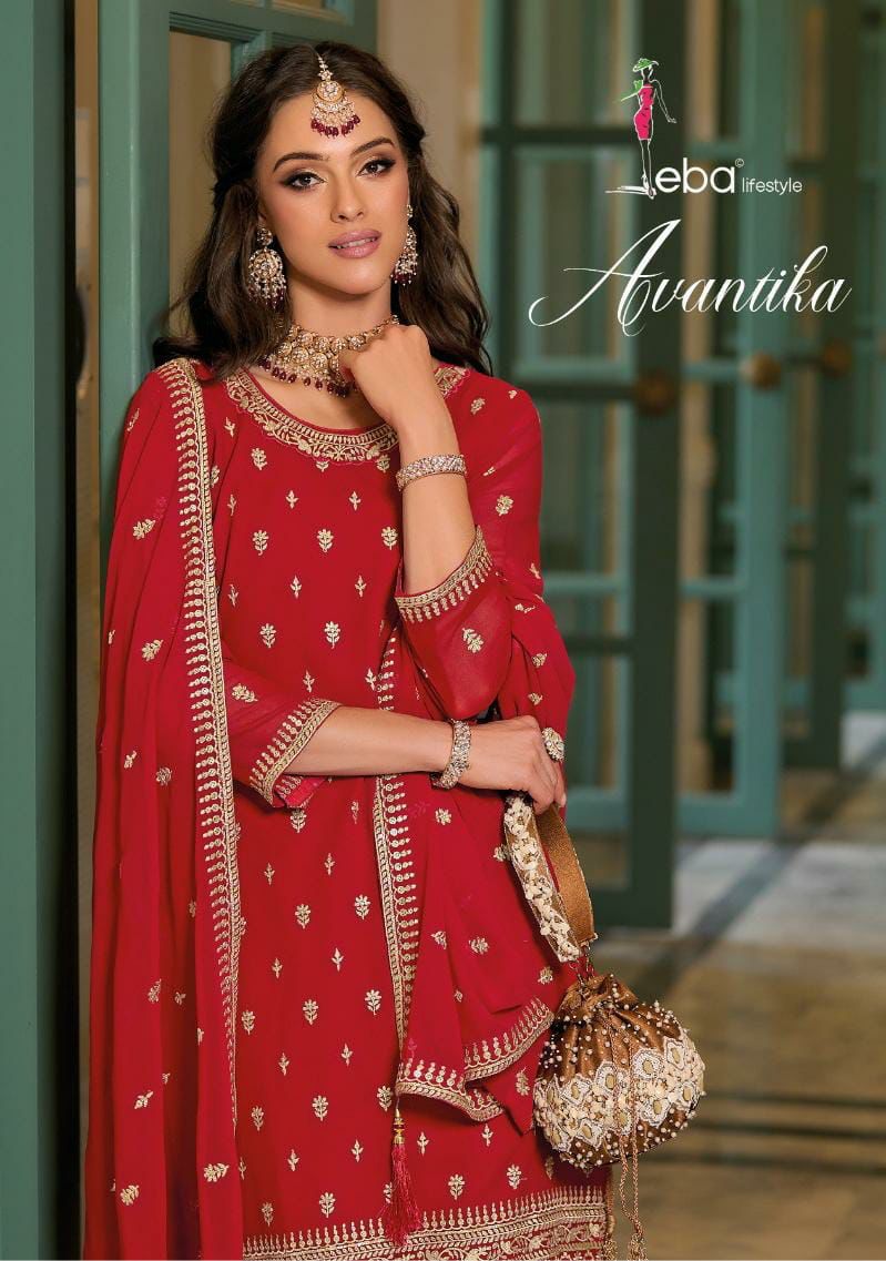 Eba Lifestyle Avantika Georgette With Heavy Embroidery Work Fancy Suits
