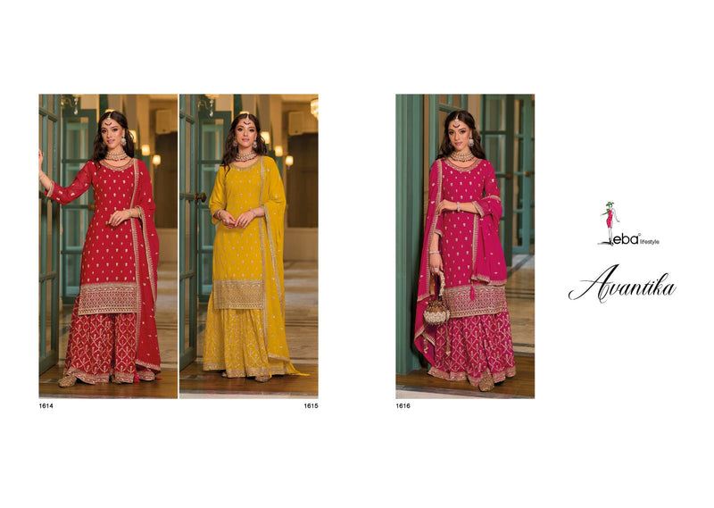 Eba Lifestyle Avantika Georgette With Heavy Embroidery Work Fancy Suits