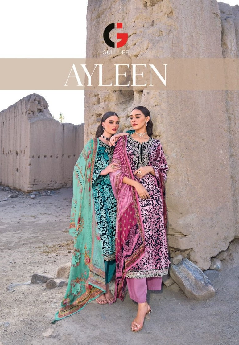 Deepsy Suits Gull Jee Ayleen Velvet With Neck Work Winter Wear Suit Collection