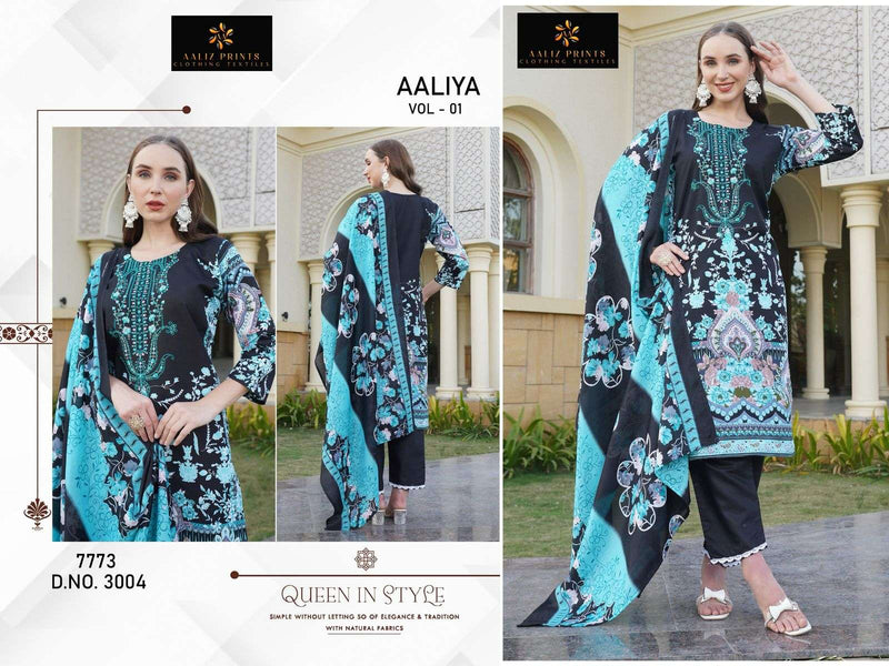 Aaliz Prints Aaliya Vol 1 Embroidered Cotton Digital Print Work Salwar Kameez