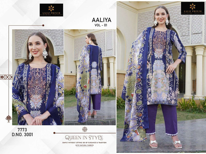 Aaliz Prints Aaliya Vol 1 Embroidered Cotton Digital Print Work Salwar Kameez