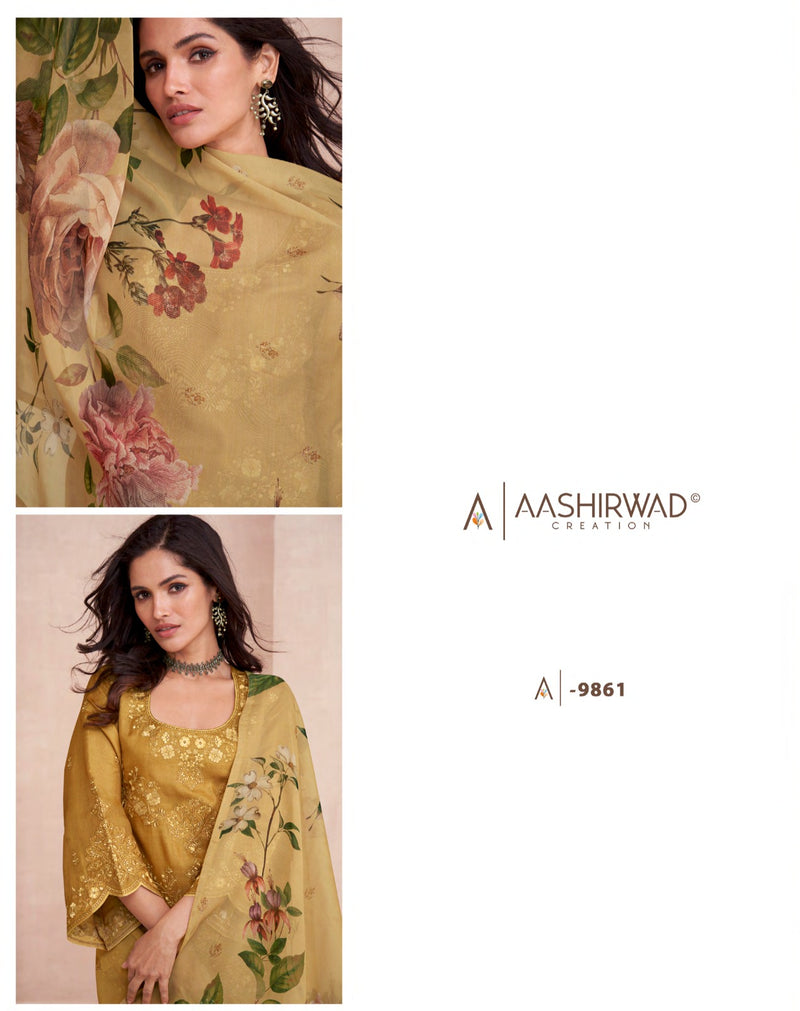 Aashirwad Creation Elora Premium Tussar Silk Stylish Wear Suit
